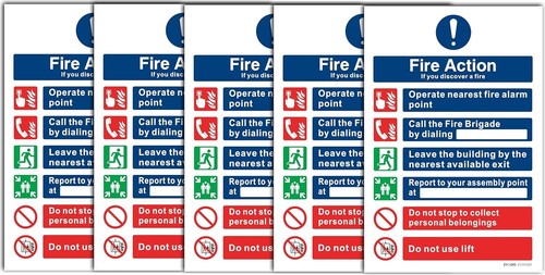 Fire action notice - fire, sign