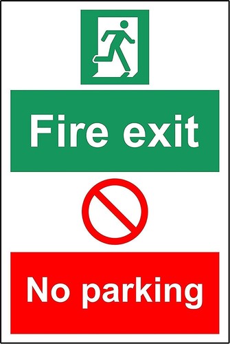 Fire exit parking - exit, no