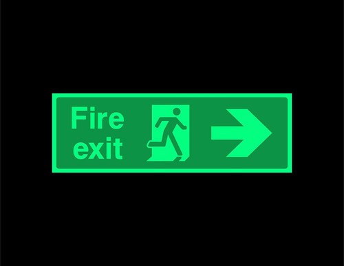 Fire exit right safety sign - safety,