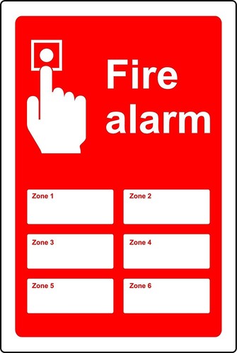 Fire alarm signs zone - alarm,