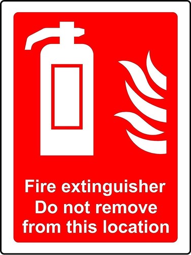Fire extinguisher signs - do, not