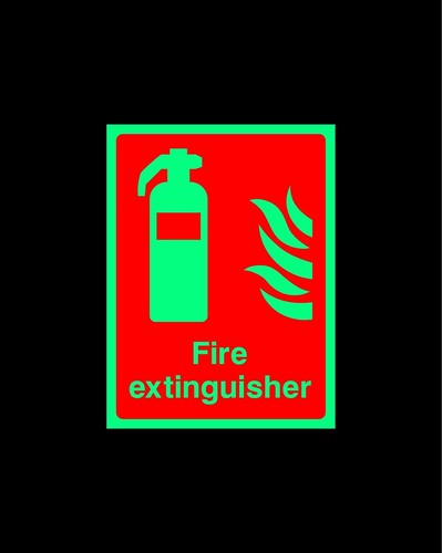 Fire extinguisher safety - safety, sign