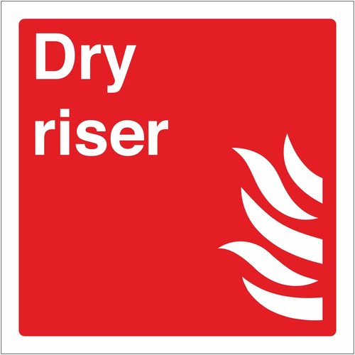 Dry riser fire safety sign - riser,