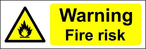 Warning sign fire risk safety - sign,