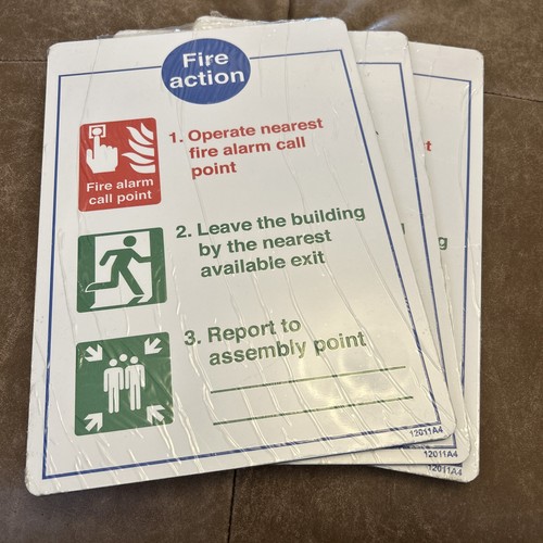 Fire action safety display - fire,