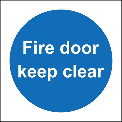 Fire door keep clear - , safety