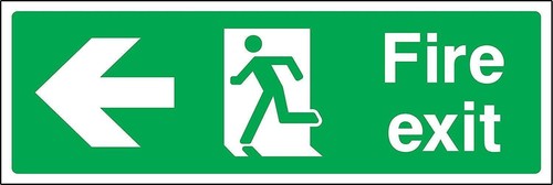 Fire exit left - , emergency