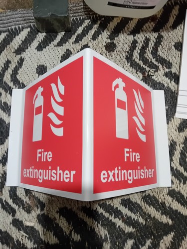 Fire extinguisher double sided - fire,